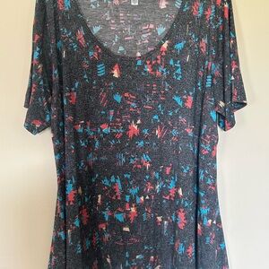 Stylish Women's Top in Multicolor Abstract Design